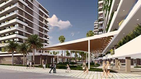 Complex de Long Beach-district in Famagusta, Noord-Cyprus. — 3/31