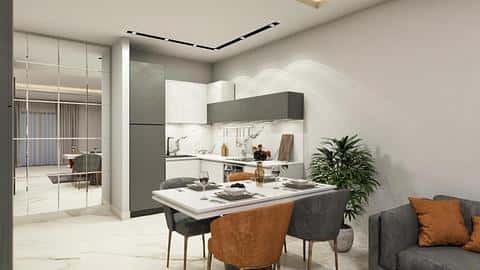 Appartements Éligibles à la Citoyenneté avec 1-3 Chambres à Oba, Alanya avec Piscine à Vendre — 6/12