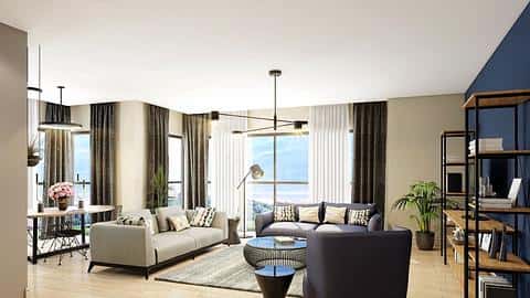 À vendre : appartements de 1 et 2 chambres avec permis de résidence et vue sur la ville à Kagithane, Istanbul — 6/21