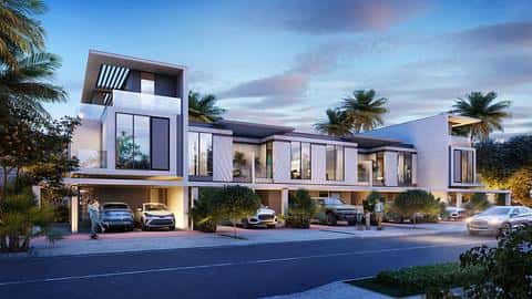 Ylelliset 4 makuuhuoneen townhouse -asuntoja DAMAC Hillsissa, Dubaissa — 4/24