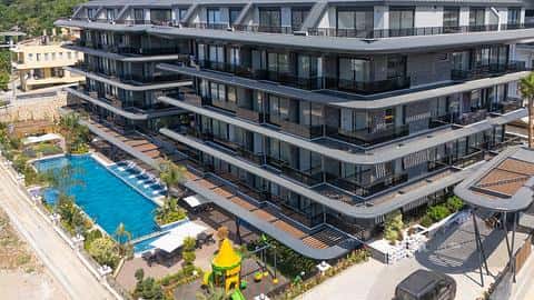 Appartement à Alanya’s Hasbahce avec piscine et salle de sport, 1-2 chambres à vendre — 3/35
