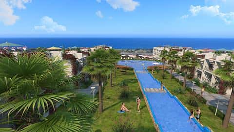 Apartamentos tipo estudio en un complejo con cascada en Esentepe, Chipre — 10/16