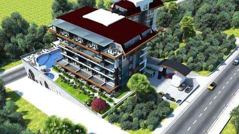 À vendre : Appartements de 1, 2, 3, 4 chambres à Alanya, Kestel - Proche de la mer — 9/22