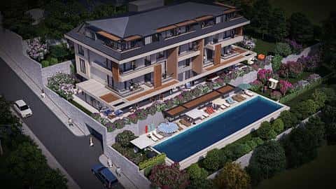 Appartement avec piscine et 2, 3, 4 chambres à vendre à Alanya Hasbahce — 5/6