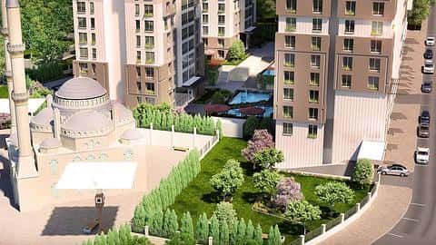 Appartements en Centre-Ville à Bagcilar : 2 et 3 Chambres avec Piscine, Piscine Intérieure à Vendre — 6/25