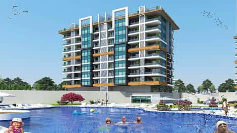 Appartements avec vue sur la ville et la mer à Kestel, Alanya - Options de 1 à 5 chambres — 3/40