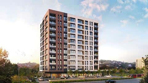 À vendre : appartements de 1 et 2 chambres avec permis de résidence et vue sur la ville à Kagithane, Istanbul — 4/21