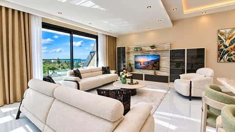 Luxueux Penthouse 3+1 Vue Mer | Entièrement Meublé à Vendre à Kargicak Alanya — 10/43