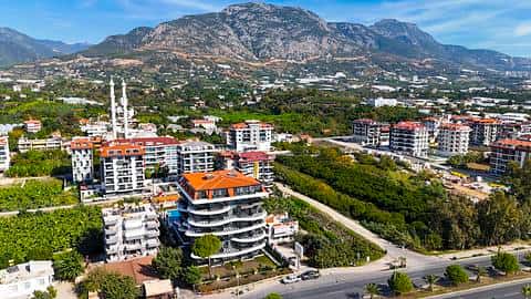 Apartamenty z widokiem na morze na sprzedaż w Kestel Alanya, od 1 do 3 sypialni, z dostępem do basenu — 3/30