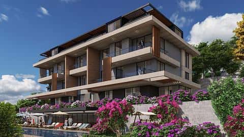 Appartement avec piscine et 2, 3, 4 chambres à vendre à Alanya Hasbahce — 6/6