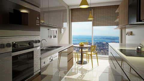 À vendre : appartements 1, 2, 3 chambres à Kadiköy Istanbul avec permis de résidence et vue sur la mer — 8/19