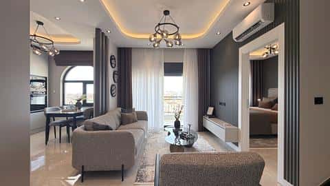 Appartements centraux à Alanya à vendre : 2 ou 3 chambres avec piscine et salle de sport — 9/35