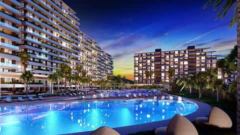 Complex de Long Beach-district in Famagusta, Noord-Cyprus. — 8/31