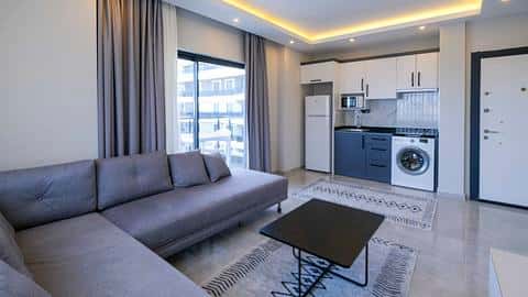 Appartement 1 Chambre en Front de Mer à Alanya Kargicak à Vendre avec licence Airbnb — 7/13
