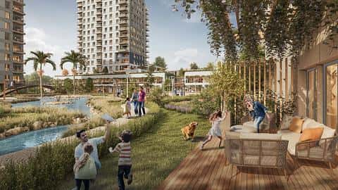 À vendre : appartements de 1 à 4 chambres à Kucukcekmece, Istanbul avec accès à la citoyenneté et à la piscine — 4/9