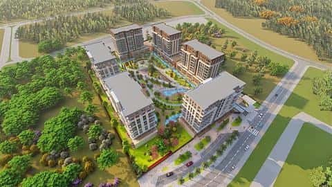 Achetez un appartement de 2, 3 ou 4 chambres avec piscine à Basaksehir, centre-ville d'Istanbul — 3/20