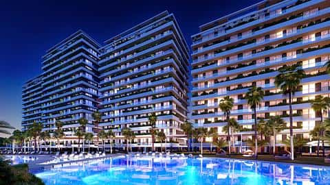 Complex de Long Beach-district in Famagusta, Noord-Cyprus. — 7/31