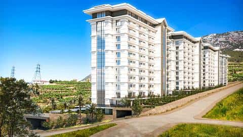 Appartement à vendre à Alanya Mahmutlar : 1-4 chambres, vue sur la piscine et la mer — 6/20