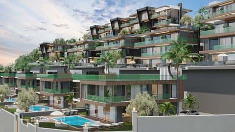 Villa with 3 or 7 Bedrooms and Private Pool in Alanya Tepe For Sale — 6/18