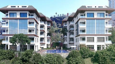 À vendre : appartements de 1 à 3 chambres à Kargicak avec vue sur la mer et citoyenneté — 1/24