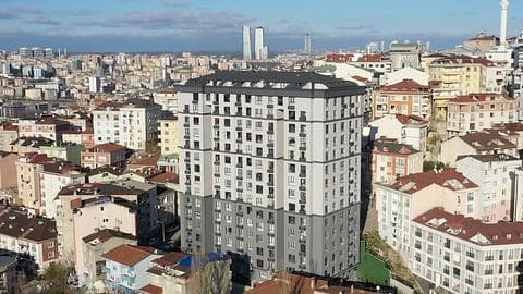 À vendre : appartements en centre-ville à Kagithane avec bain turc et salle de sport — 1/6