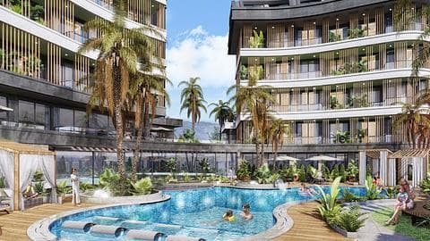Appartements à vendre dans le quartier Oba d'Alanya avec accès à la piscine — 1/26