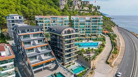 Appartement avec vue sur mer à vendre à Alanya Kargicak : 1 ou 2 chambres disponibles — 1/19
