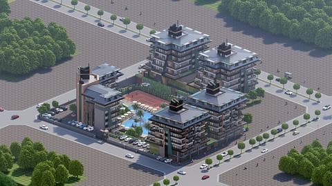 Investir à Alanya Kargicak : Appartements avec piscine près de la mer disponibles à la vente — 1/7