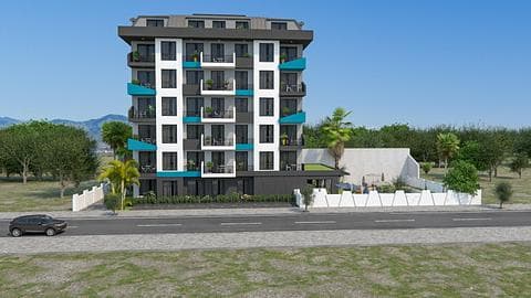 Appartements à vendre à Alanya Avsallar : 2, 3, 4 chambres avec salle de sport et piscine — 1/14