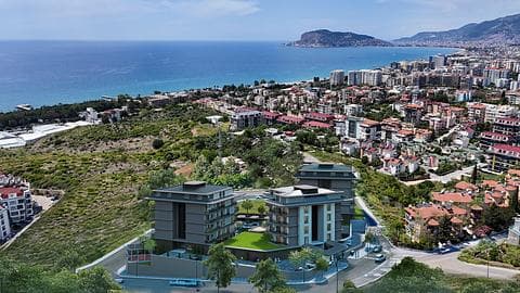 Appartements Modernes de 1-4 Chambres à Vendre à Kestel, Alanya — 1/33