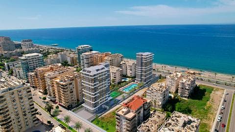 Appartements à vendre avec 1, 2 et 4 chambres en bord de mer à Mahmutlar, Alanya, Antalya — 1/36