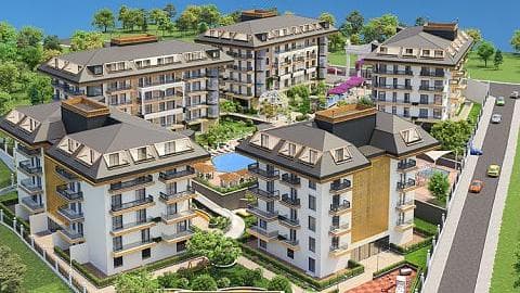 Appartement à vendre à Oba, Alanya : 0-3 chambres, piscine et salle de sport — 1/26