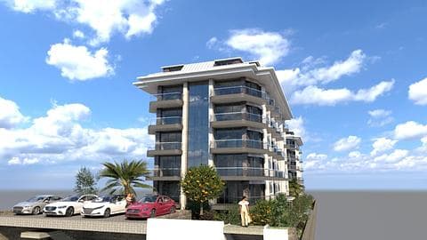 Appartement avec vue sur mer et piscine à Alanya, Mahmutlar - 1 & 2 chambres disponibles à vendre — 1/3