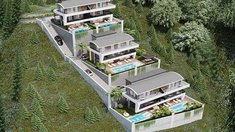3-Bedroom Villa for Sale with Sea View in Tepe, Alanya, Citizenship Eligible — 1/37