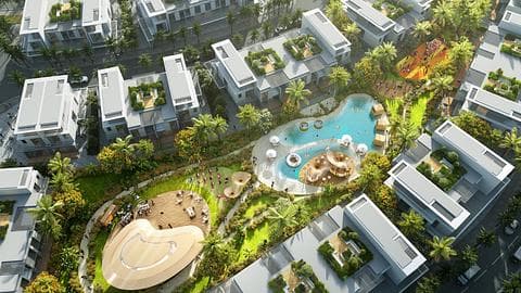 Ylelliset 4 makuuhuoneen townhouse -asuntoja DAMAC Hillsissa, Dubaissa — 1/24