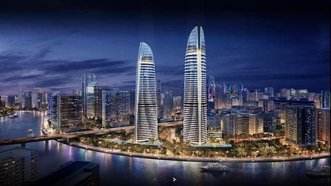 Deluxe-huoneistot, joista on näkymät kanavalle Business Bayssä, Dubaissa — 1/17