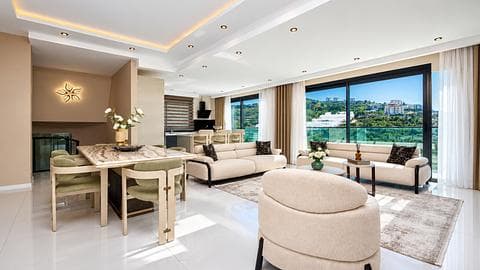 Luxueux Penthouse 3+1 Vue Mer | Entièrement Meublé à Vendre à Kargicak Alanya — 1/43