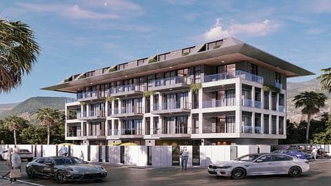 Achetez un appartement de 3 ou 2 chambres à Alanya, central, avec accès à la piscine, proche de la mer — 1/14