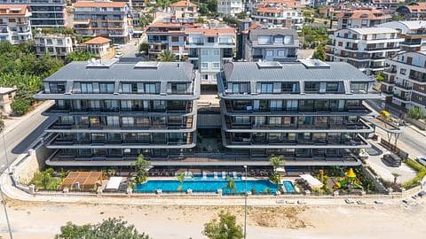 Appartement à Alanya’s Hasbahce avec piscine et salle de sport, 1-2 chambres à vendre — 1/35
