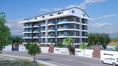 Appartement avec piscine à vendre à Alanya Oba, 1-2 chambres, Turquie — 1/13