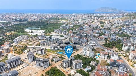 À vendre : Appartement de 3 chambres à Alanya avec piscine dans le quartier d'Oba — 1/35
