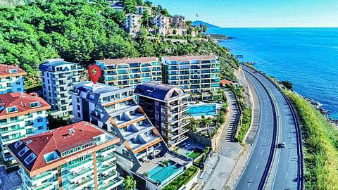 Appartements à vendre à Alanya Kargıcak, en bord de mer, avec une vue magnifique sur la mer: options 2+1, 3+1 et 4+1 — 1/51