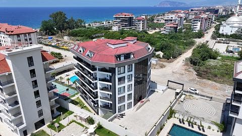 Appartement 1+1 Vue Mer à Vendre à Kestel Alanya — 1/17