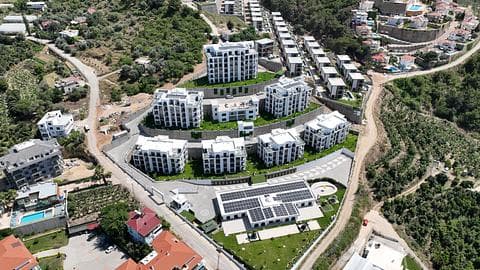Appartement à vendre à Alanya Kargicak avec piscine et sauna, 1-3 chambres — 1/22