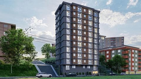Acheter un appartement de 2 chambres avec vue sur la ville à Kagithane, Istanbul — 1/3