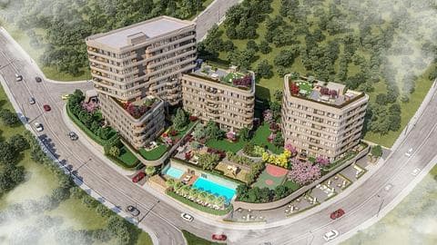 Investir à Istanbul : Appartements avec Salle de Sport, Sécurité et Citoyenneté à Umraniye à Vendre — 1/20