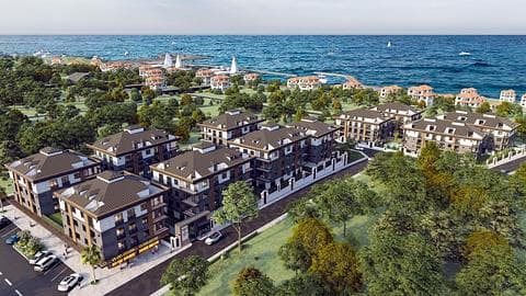 Appartements à vendre à Beylikduzu Istanbul avec 2 à 7 chambres, vue sur la mer et permis de résidence — 1/22
