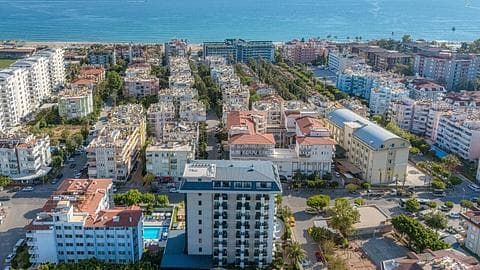 Appartements Alanya Oba : Vue sur la mer, Piscine et Aire de jeux pour enfants, À vendre — 1/38