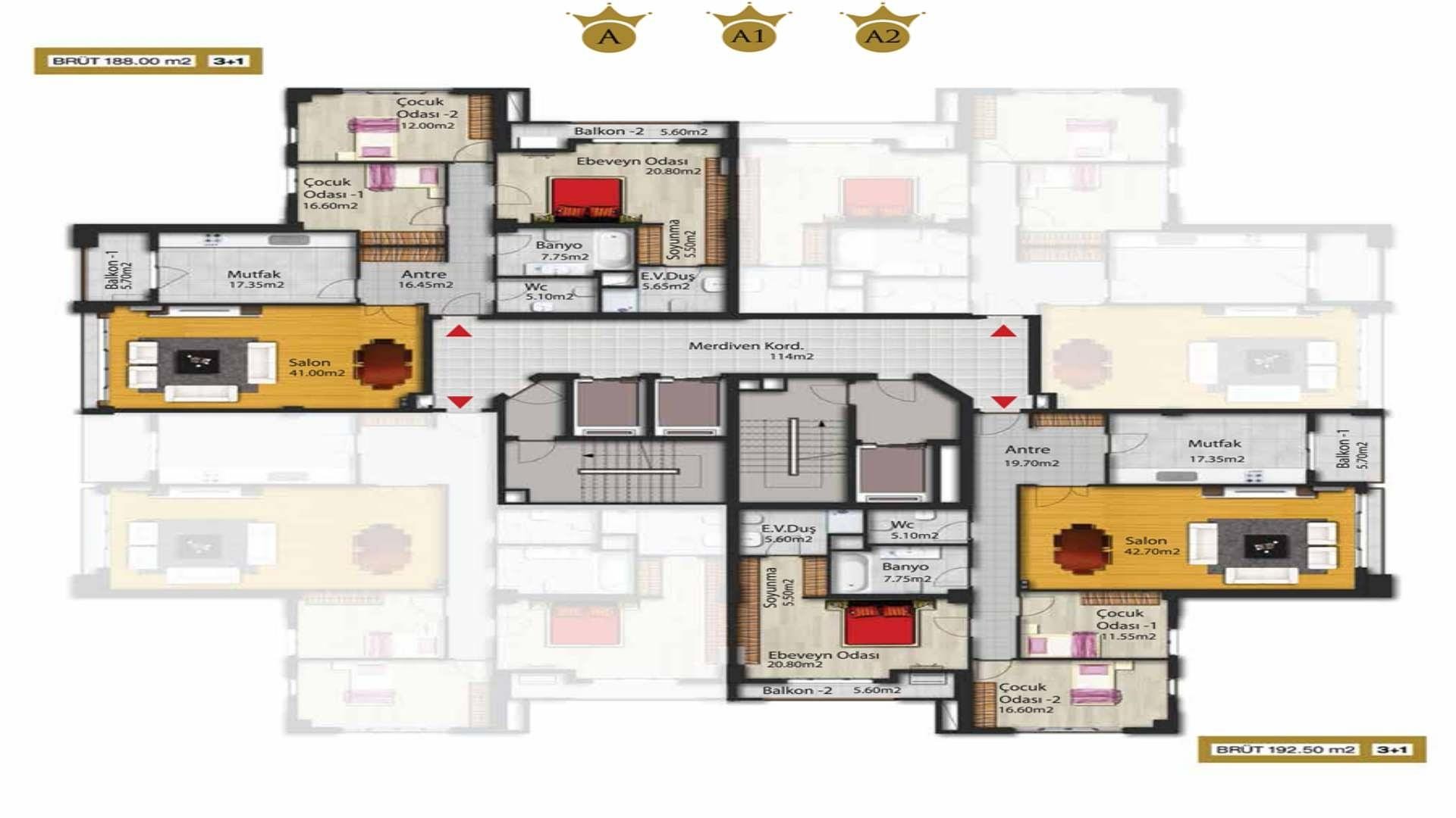 Obraz planu piętra 2