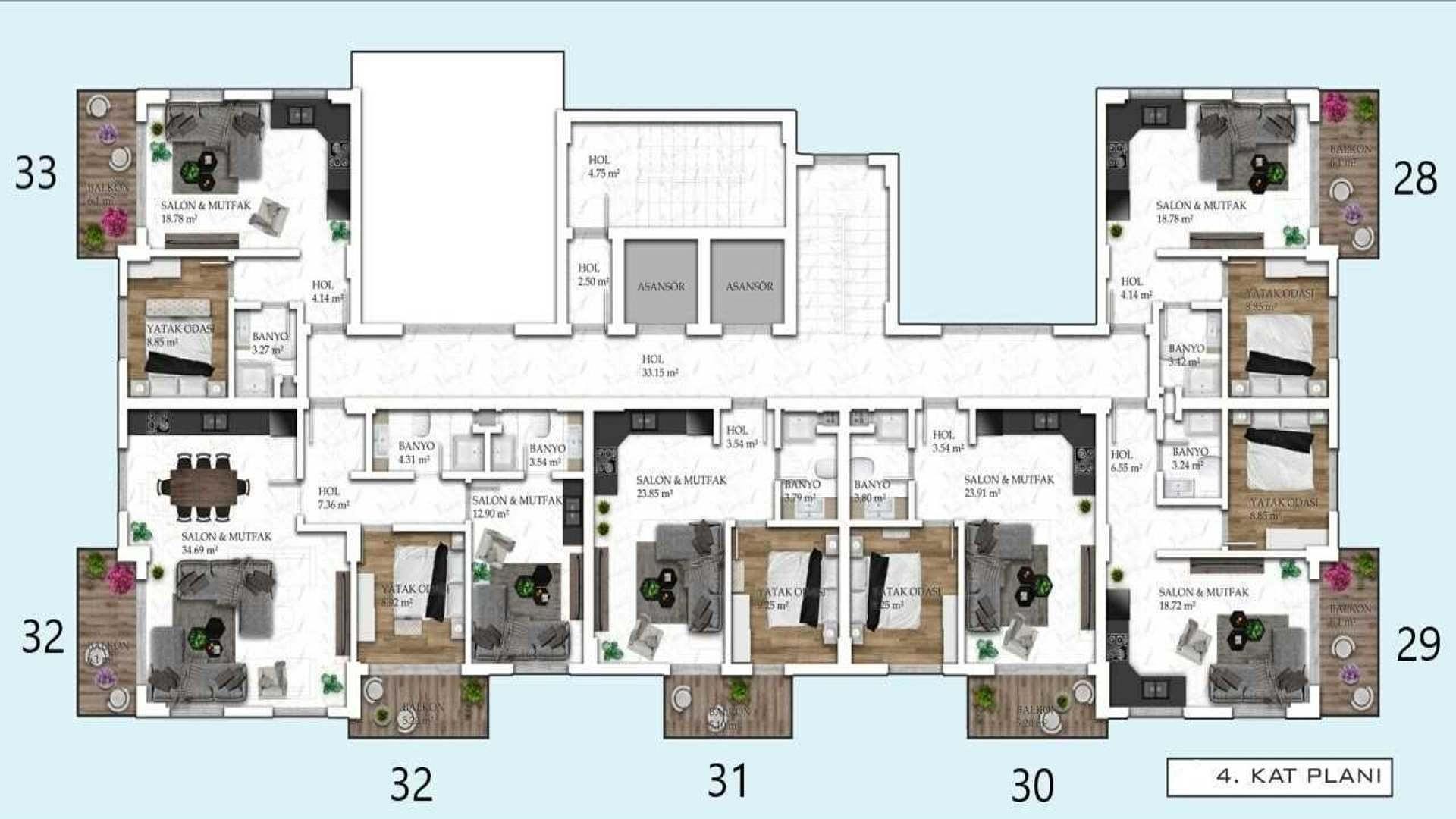 Obraz planu piętra 4